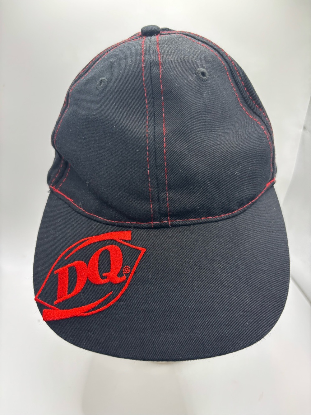 Dairy Queen Employee Crew Uniform Adjustable Hat Cap Black Red